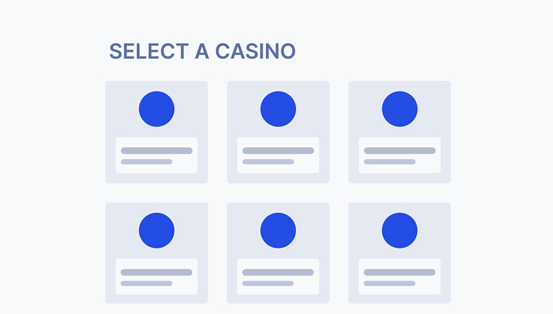 Choose a casino and register.